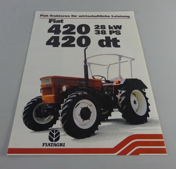 Prospekt / Broschüre Fiat - Traktoren Serie 420 / 420 DT - 28 kW / 38 PS