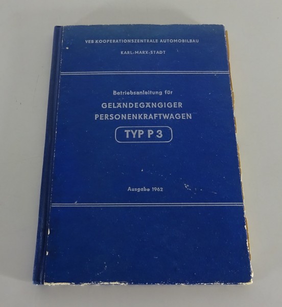 Betriebsanleitung / Handbuch IFA Geländewagen Typ P3 Stand 01/1962