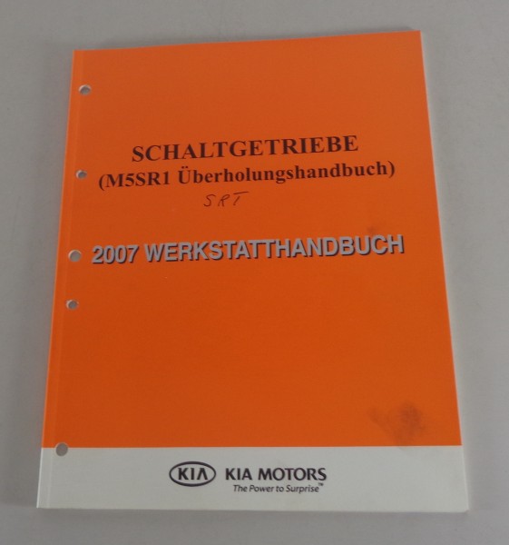 Werkstatthandbuch Kia Schaltgetriebe M5SR1 von 2007 verbaut im KIA Sorento