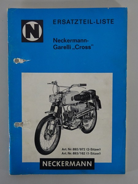 Teilekatalog / Ersatzteilliste Neckermann Garelli / Cross Stand 1970