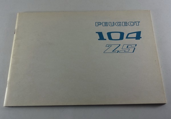 Prospekt / Brochure Vorstellung / Technische Besonderheiten Peugeot 104 ZS 1975