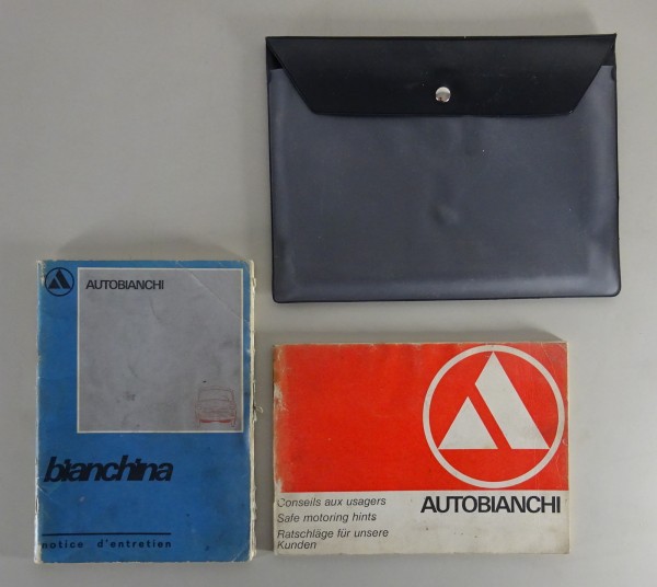 Dossier de cartes + Notice d'entretien Autobianchi Bianchina Type 110 FB '1968