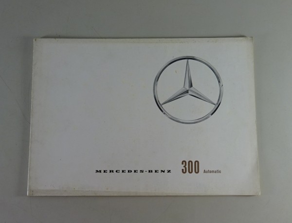 Prospect / Brochure Mercedes-Benz 300 Automatic | W186 Stand 07/1959