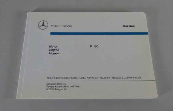 Bildteilekatalog Mercedes Motor M100 für Mercedes 600 W100 Stand 02/1990