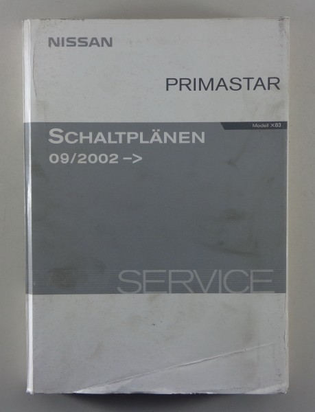 Werkstatthandbuch Elektrik / Elekt. Schaltpläne Nissan Primastar X83 von 09/2002
