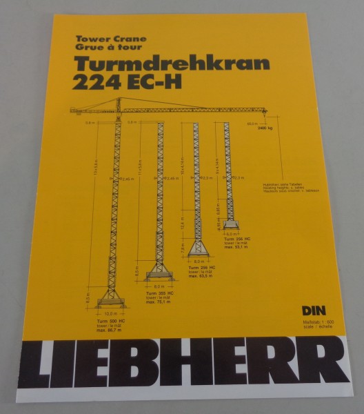 Datenblatt / Technische Beschreibung Liebherr Turmdrehkran 224 EC-H von 04/1994