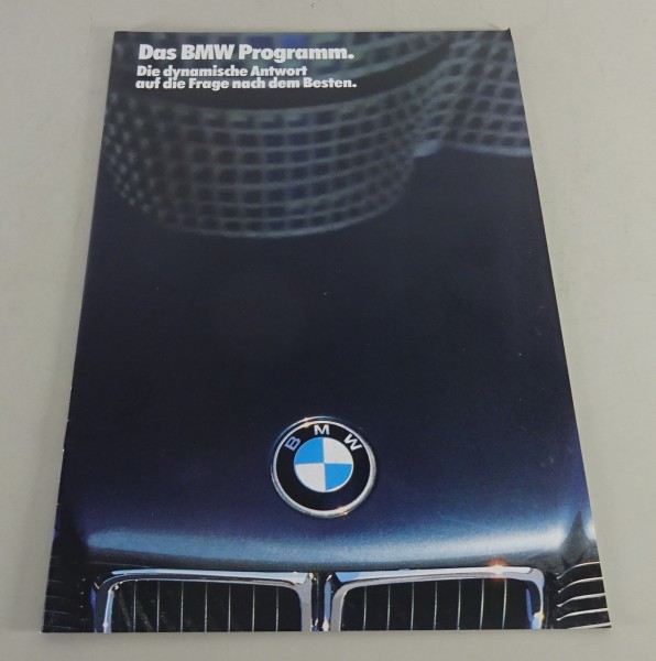 Prospekt / Broschüre BMW Programm von 1986 Stand 02/1986