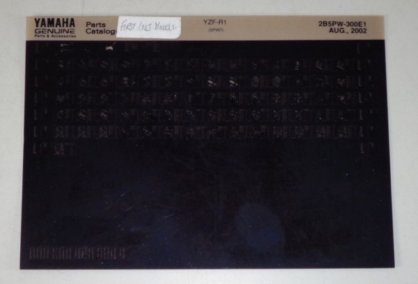 Microfich Parts Catalogue / Ersatzteilkatalog Yamaha YZF - R1 Stand 08/02