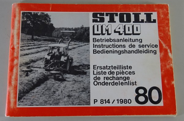 Teilekatalog / Betriebsanleitung Stoll UM 400 Stand 1980