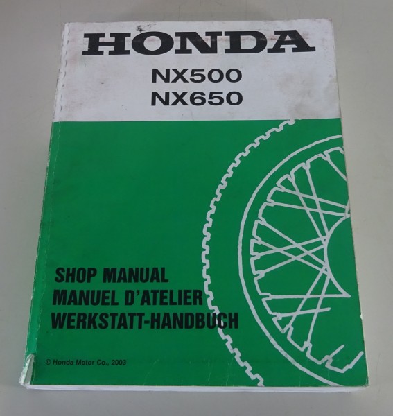 Werkstatthandbuch Honda NX 500, NX 650 Dominator Typ ZD02 Stand 1988 Druck 2003