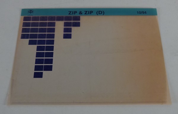 Microfich Ersatzteilkatalog Vespa ZIP & ZIP (D) Stand 10/1994