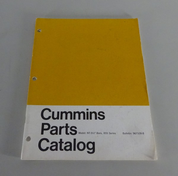 Parts catalog Cummins Diesel Engine NT-5 1/2 Bore 855 Series from 11/1970