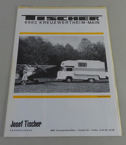 Prospekt + Preisliste VW T2 & T3 Huckepack Fahrzeugbau Tischer Stand 01/1980