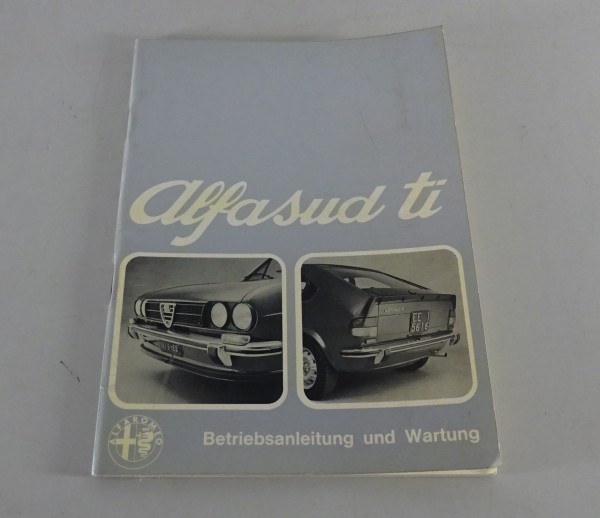 Betriebsanleitung / Handbuch Alfa Romeo Alfasud TI von 05/1974