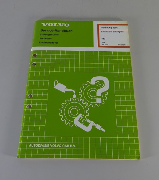 Werkstatthandbuch Elektrik / Elektrische Schaltpläne Volvo 480 - Baujahr 1991