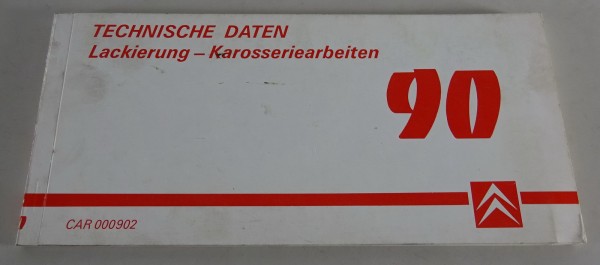 Technische Information Citroen Lackierungen & Karosseriearbeiten von 1989 - 1990