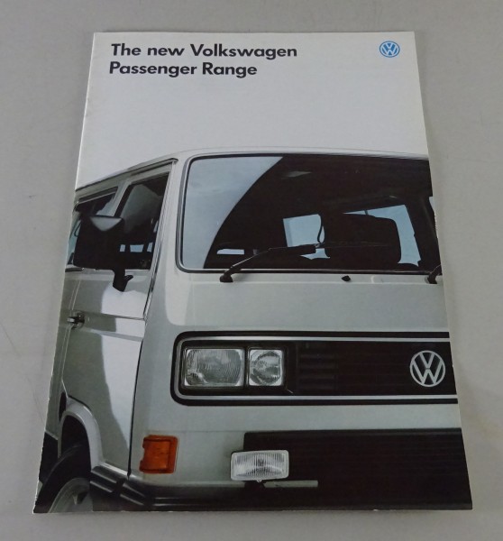 Prospect / Brochure VW T3 Transporter Carat, Caravelle, Coach, Bus from 1988