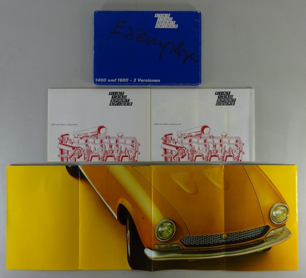 Prospektmappe Fiat 124 Sport Spider Typ AC 1400 / 1600 | Stand 08/1968