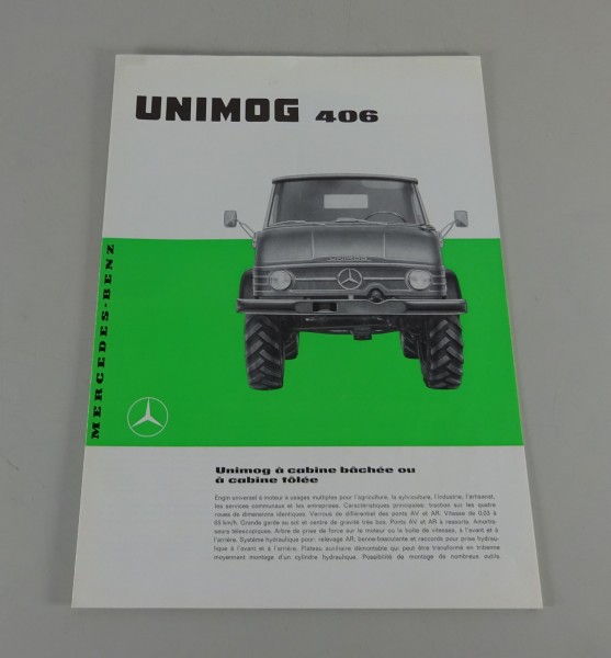 Brochure Mercedes-Benz Unimog 406.120/121 U70 Etat 09/1962