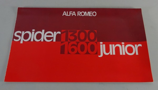 Prospekt / Faltprospekt Alfa Romeo Spider 1300 / 1600 Junior 1972 - 1980