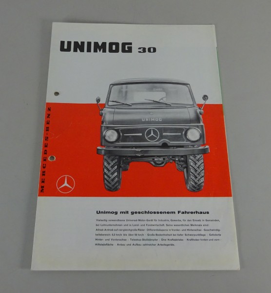 Prospekt / Borschüre Mercedes-Benz Unimog 411.117 U30 Stand 04/1961