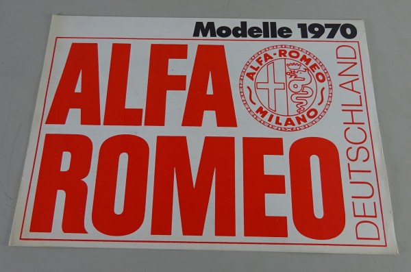 Prospekt / Broschüre Alfa Romeo Modelle Giulia Spider GTV 1970