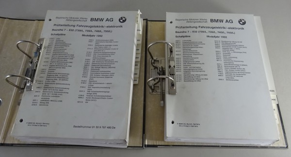 Werkstatthandbuch Elektrik / Schaltpläne BMW 7er E32 730i 735i Modelljahr 1992