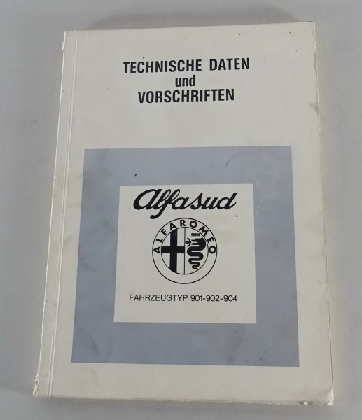 Handbuch Technische Daten und Vorschriften Alfa Romeo Alfasud von 10/1978