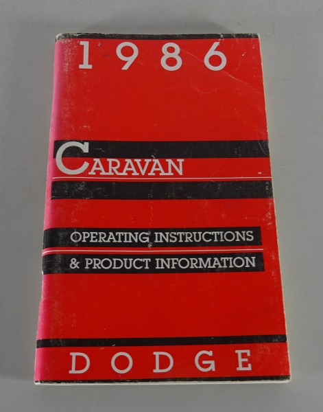 Owner´s Manual / Handbook Dodge Caravan Stand 1986