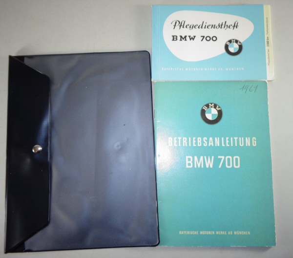 Bordmappe + Betriebsanleitung incl. Scheckheft BMW 700 Stand 11/1961