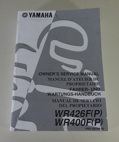 Werkstatthandbuch / Wartungsanleitung Yamaha WR 426 / 400 F (P) Stand 08/2001