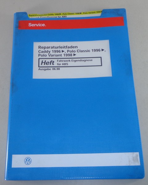 Werkstatthandbuch VW Caddy / Polo Fahrwerk Eigendiagnose für ABS von 06/1998