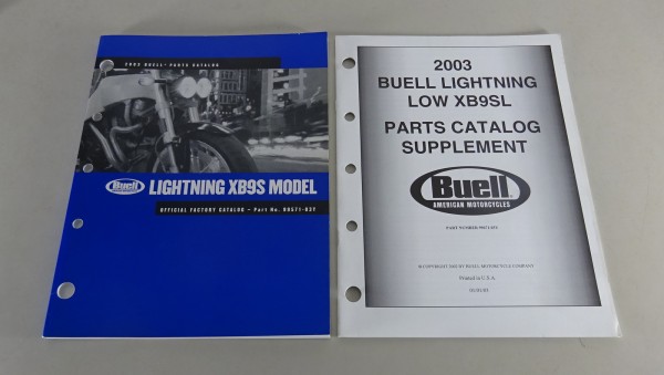 Parts catalog Buell Lightning XB9S + XB9SL Model 2003 from 10/2002