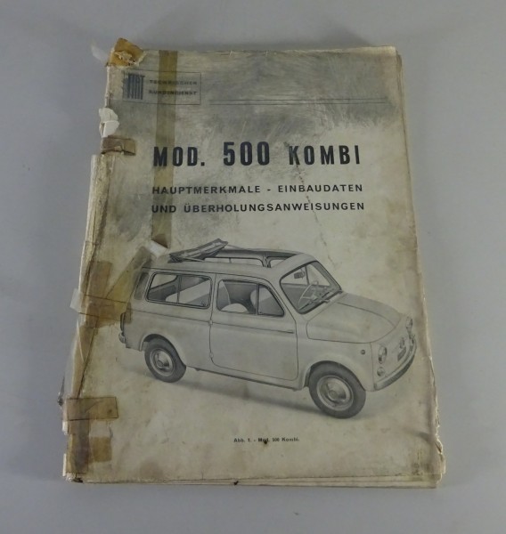 Werkstatthandbuch / Reparaturanleitung Fiat 500 Kombi von 11/1960