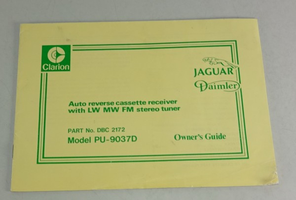 Betriebsanleitung / Owners Manual Jaguar Autoradio PU 9037D