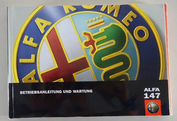 Betriebsanleitung und Wartung / Handbuch Alfa Romeo 147 Stand 04/2001