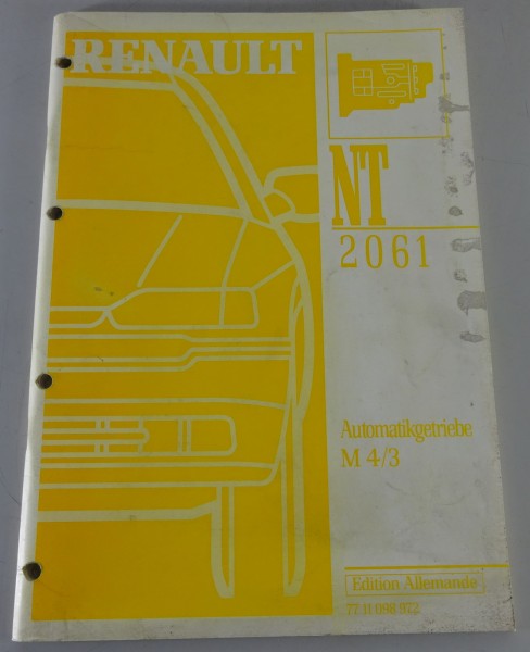 Werkstatthandbuch / Reparaturanleitung Renault Automatik Getriebe M 4/3 von 1993