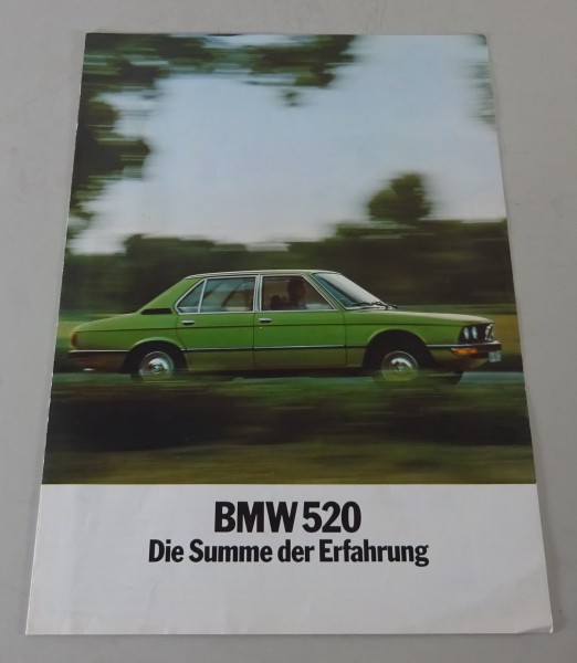 Prospekt / Broschüre BMW E12 520 / 520i Stand 08/1972