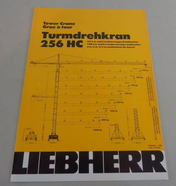 Datenblatt / Technische Beschreibung Liebherr Turmdrehkran 256 HC von 05/1987