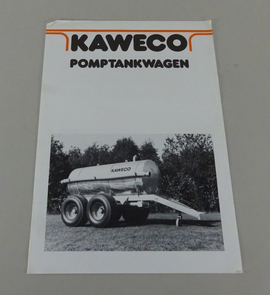 Folderblad / Brochure Kaweco Pomptankwagen