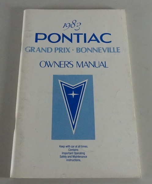 Owner´s Manual / Handbook Pontiac Grand Prix / Bonneville Stand 1983