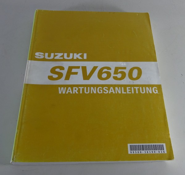 Werkstatthandbuch / Wartungsanleitung Suzuki SFV 650 Gladius K9 von 02/2009