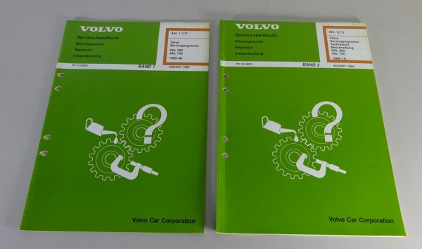 Werkstatthandbuch Volvo 240 300 400 700 Serviceprogramm Band 1+2 ab Bj. 1989