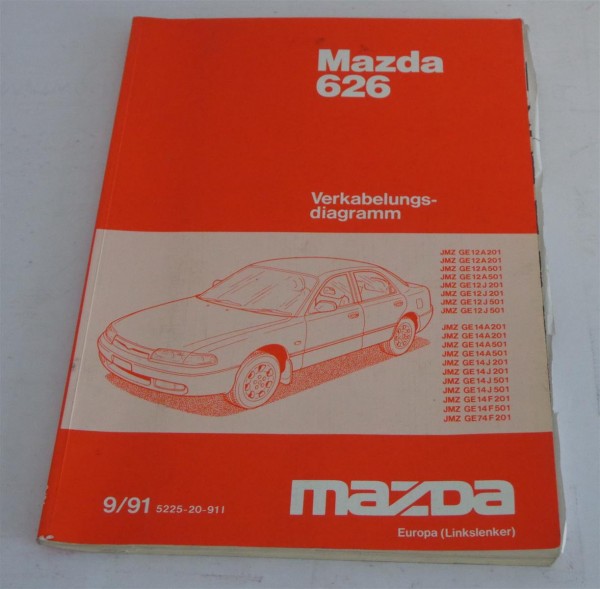 Werkstatthandbuch Mazda 626 MS6 GE Elektrik / Schaltpläne, Stand 09/1991