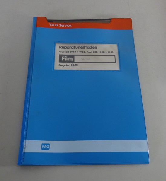 Microfich Werkstatthandbuch Audi 100 / 200 Typ 44 Fahrwerk Stand 03/1982