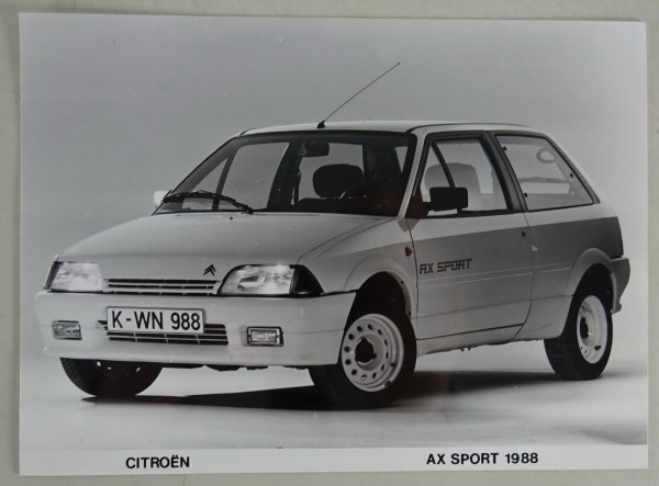 Pressefoto Citroën AX Sport Seitenansicht Stand 1988