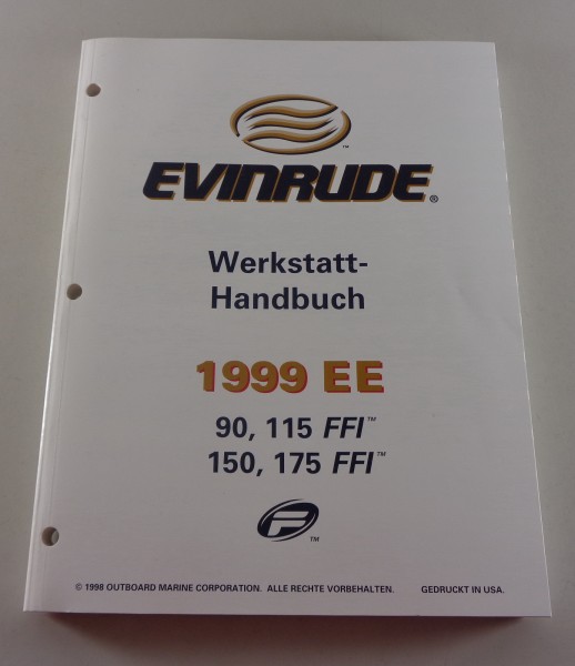 Werkstatthandbuch Evinrude Außenborder Bootsmotor Mod. 90, 115, 150,175 von 1999