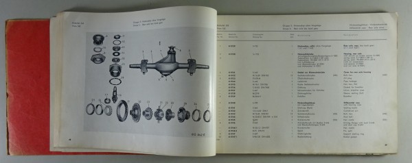 Teilekatalog / Ersatzteilliste Büssing TU 11 / 13 + 14 R Stand 1961