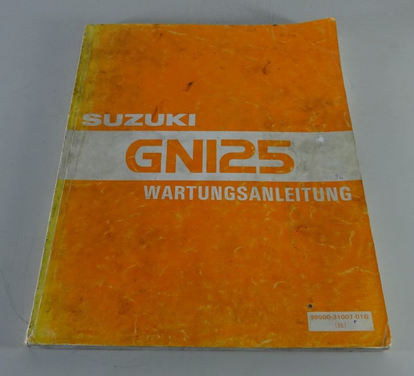 Werkstatthandbuch / Wartungsanleitung Suzuki GN 125 von 12/1996