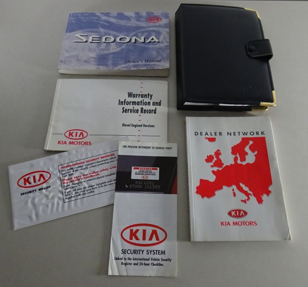 Wallet + Owner's manual / handbook Kia Carnival / Sedona Typ UP/GQ from 07/1999